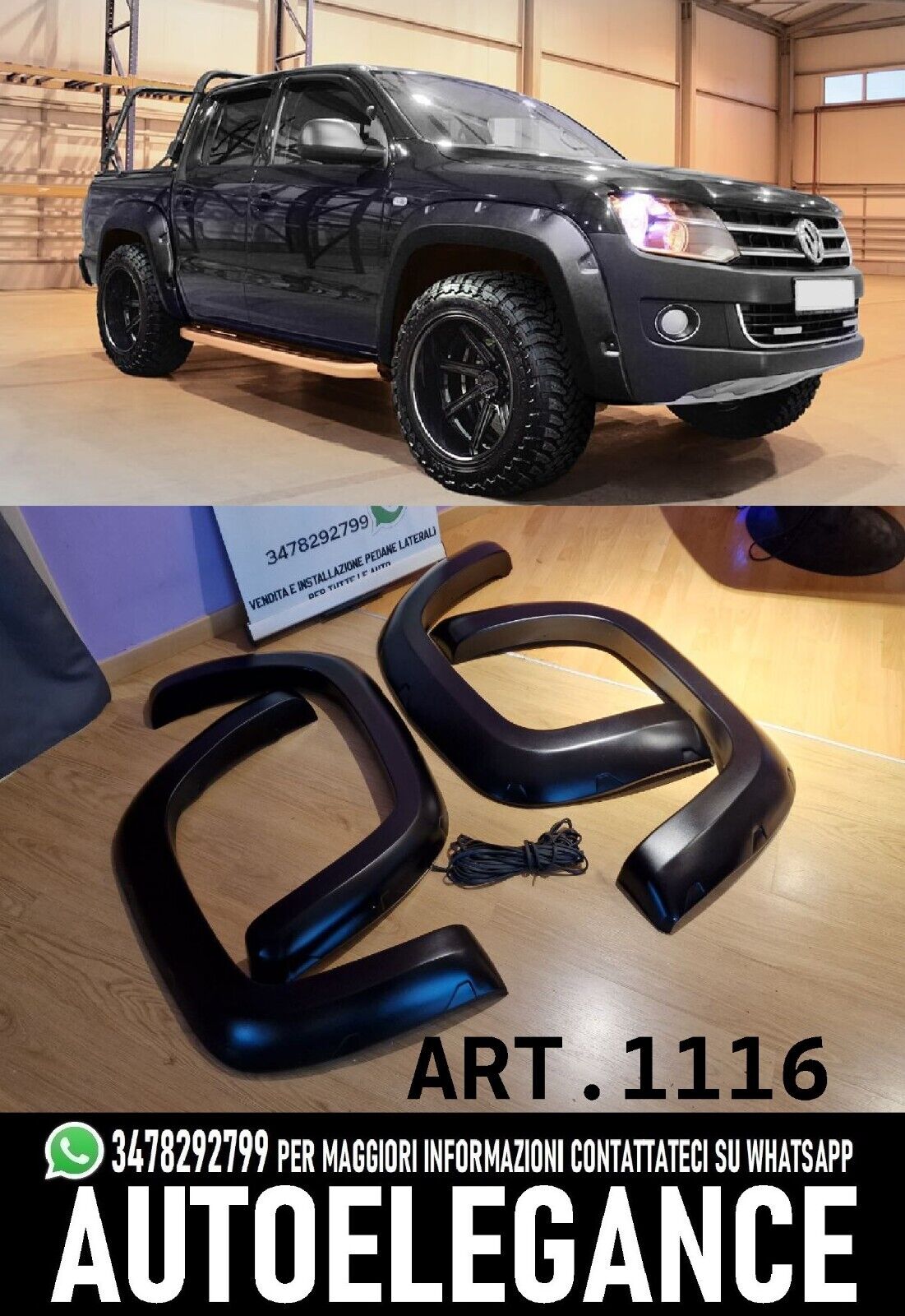 FENDER EXTENSIONS SUITABLE FOR VW AMAROK 2010-2016 SPORTY LOOK