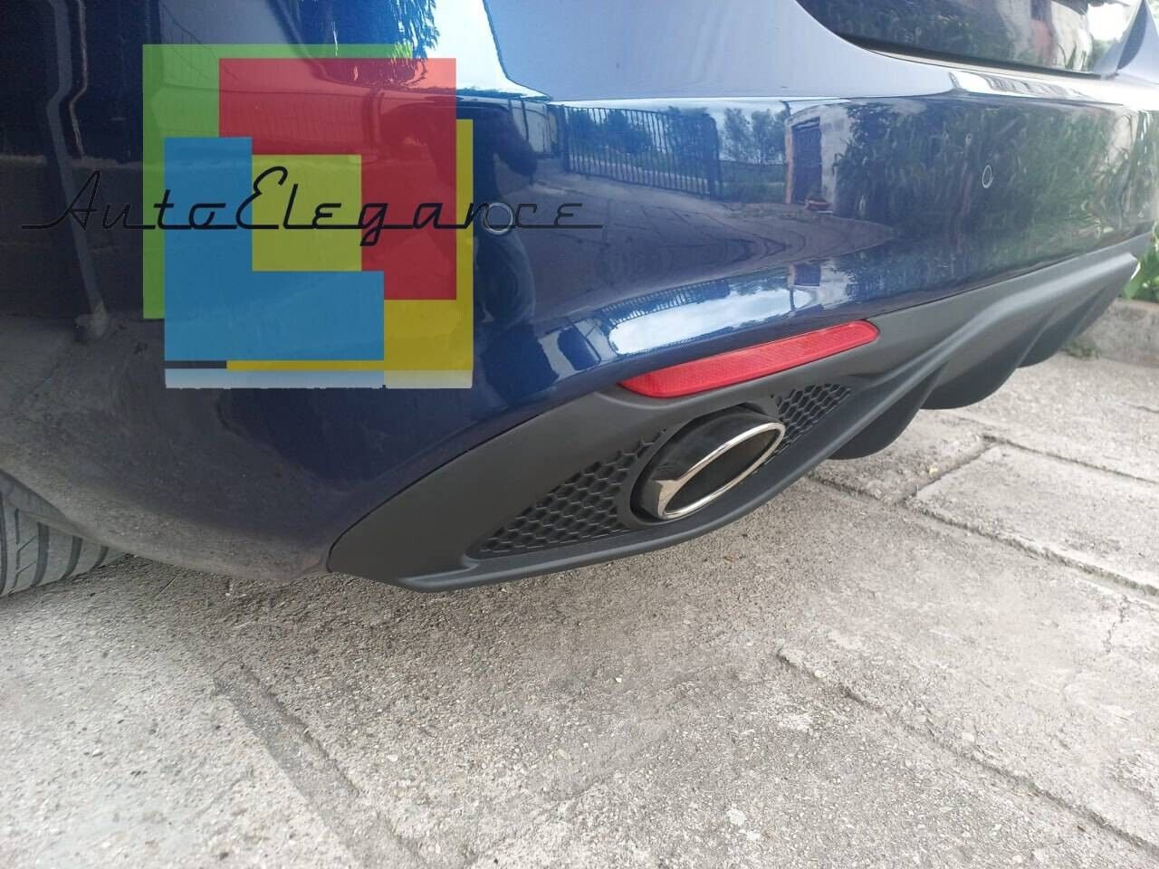 ✨DIFFUSORE DAM ADATTO PER ALFA ROMEO GIULIA LOOK VELOCE OPACO+TERMINALI CROMATI✨