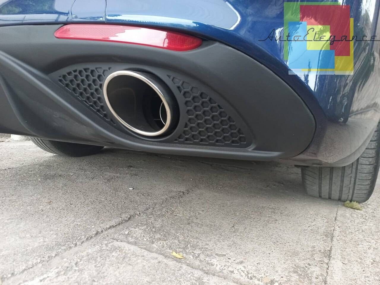 ✨DIFFUSORE DAM ADATTO PER ALFA ROMEO GIULIA LOOK VELOCE OPACO+TERMINALI CROMATI✨