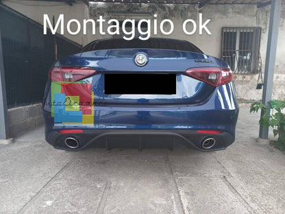 ✨DIFFUSORE DAM ADATTO PER ALFA ROMEO GIULIA LOOK VELOCE OPACO+TERMINALI CROMATI✨