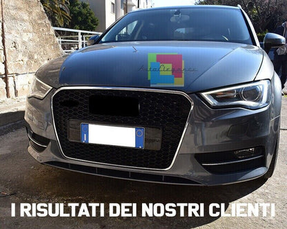 ⭐GRIGLIA DEL RADIATORE ANTERIORE AUDI A3 8V DAL 2012-2016 RS3 NIDO D'APE CROMATA