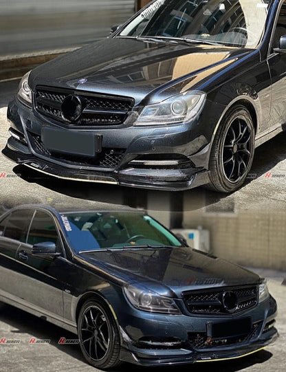 🏁FRONT BUMPER SPLITTER, SIDE SKIRTS SUITABLE FOR MERCEDES CLASSEC W204 11-14