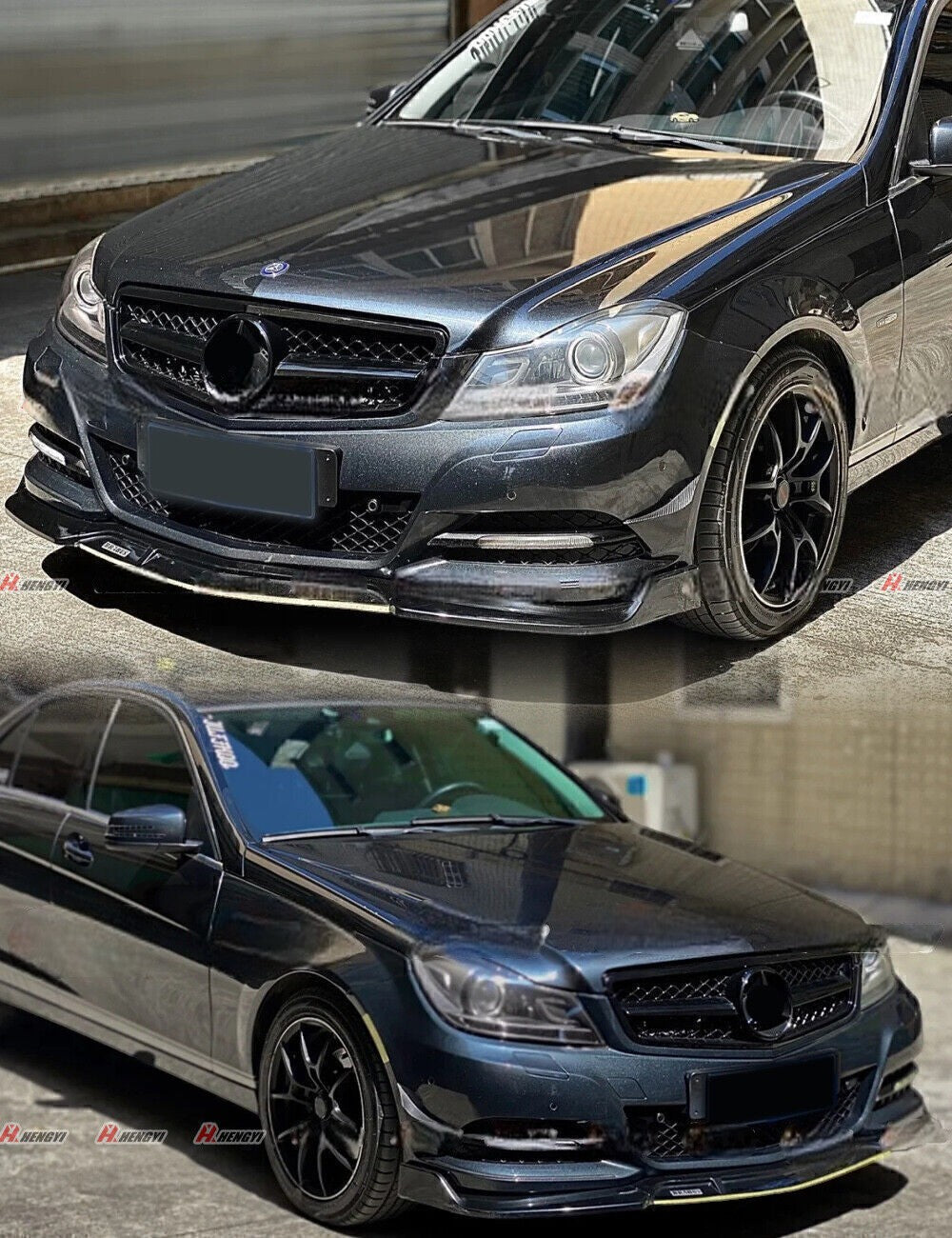 💎Splitter anteriore Paraurti Per Mercedes Benz W204 C180 C200 2011-2014 carbonio