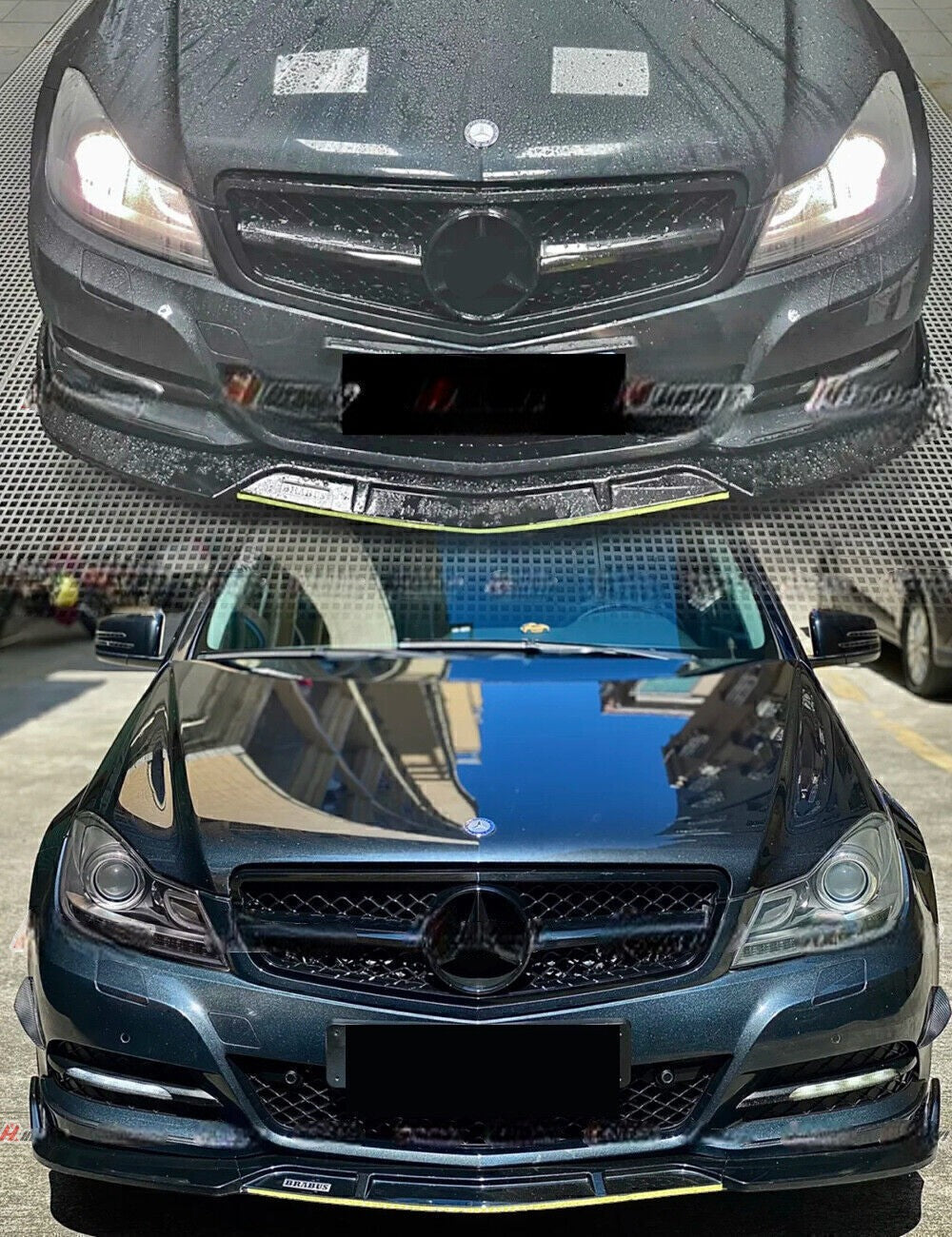 💎Splitter anteriore Paraurti Per Mercedes Benz W204 C180 C200 2011-2014 carbonio