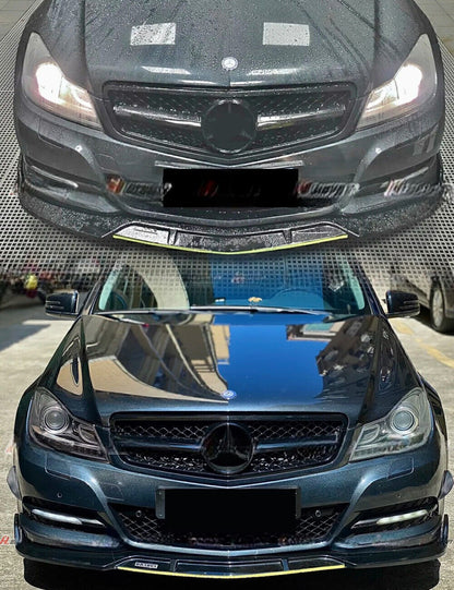 ⭐SPLITTER suitable for Mercedes Benz W204 2011-2014 glossy black⭐
