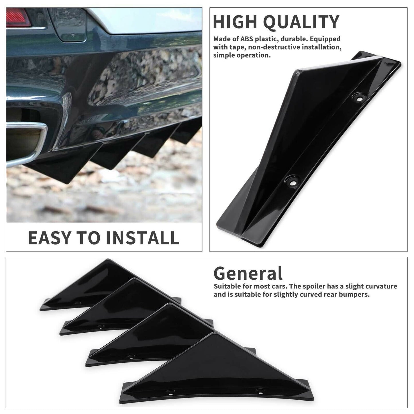 ⭐Aero flaps adatto per FORD FOCUS MONDEO nero lucido⭐