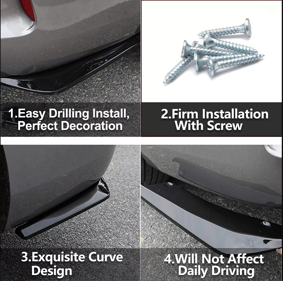 ⭐Aero flaps adatto per AUDI A3 A4 A5 S5 RS5 nero lucido⭐