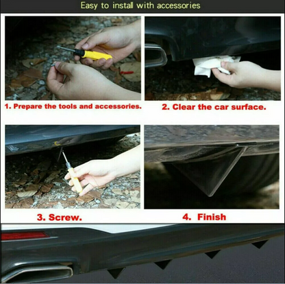 ⭐Aero flaps adatto per AUDI A3 A4 A5 S5 RS5 nero lucido⭐