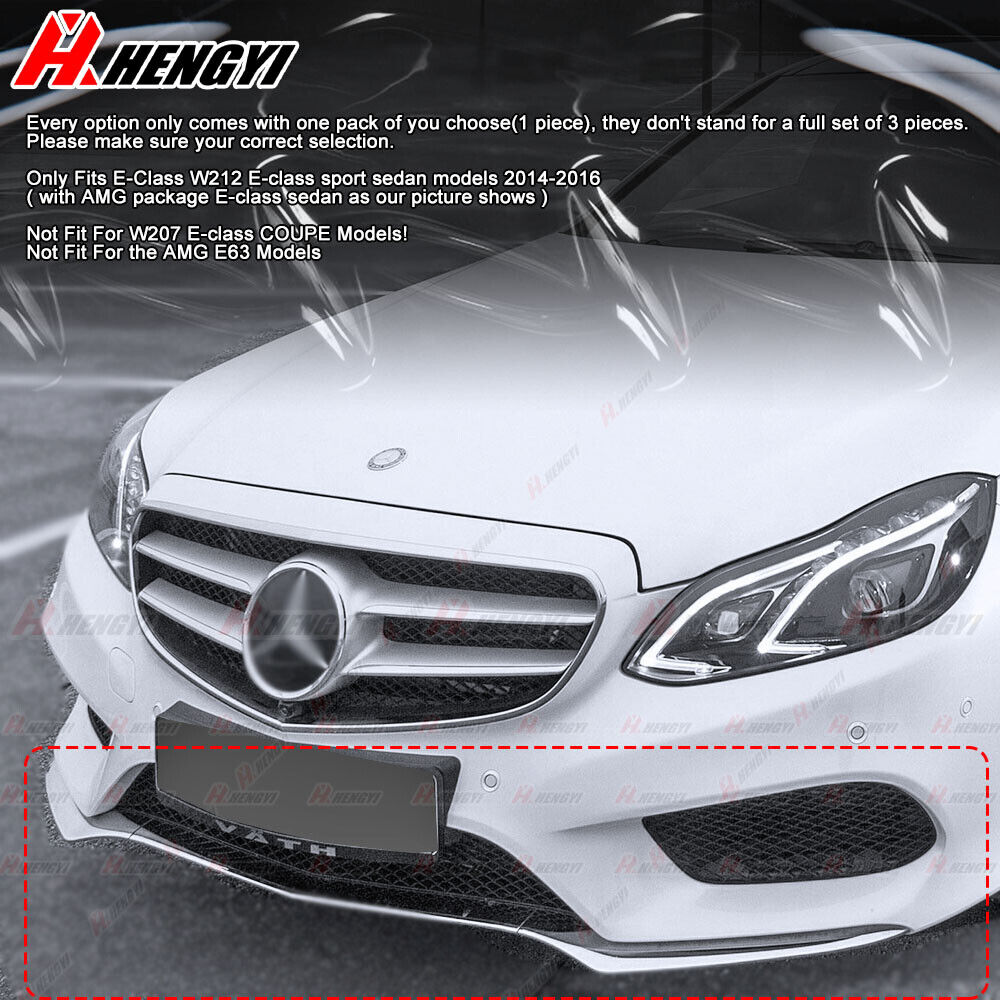 SPLITTER ANTERIORE ADATTO PER 2014-2016 MERCEDES W212 SPORT CROMO ARGENTO