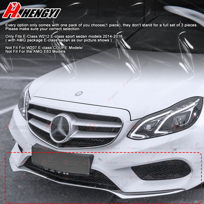 SPLITTER ANTERIORE ADATTO PER 2014-2016 MERCEDES W212 SPORT CROMO ARGENTO