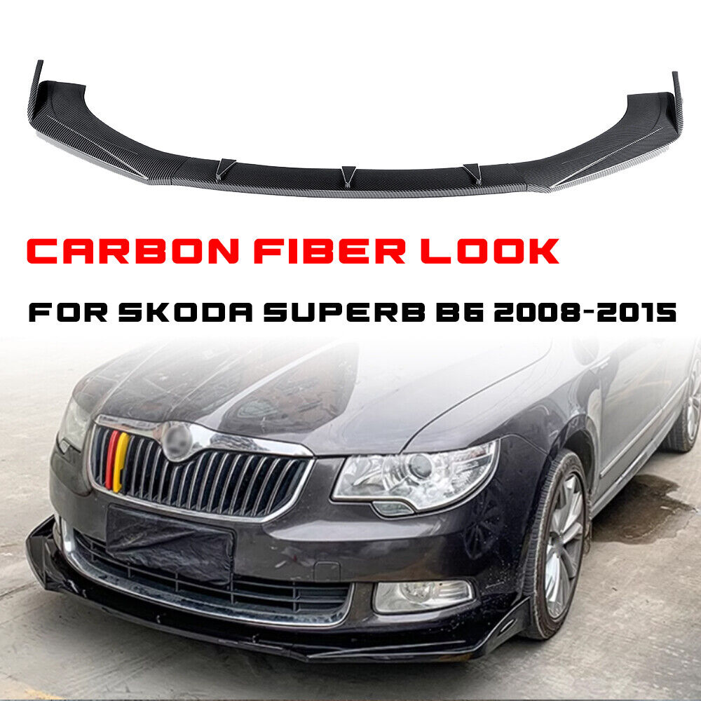 🤩FRONT SPLITTER SUITABLE FOR SKODA SUPERB B6 CARBON BLACK🤩
