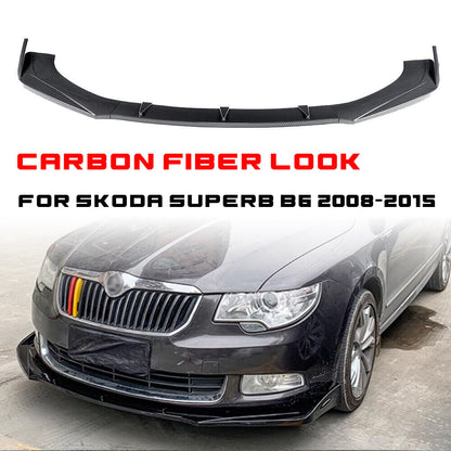 🤩FRONT SPLITTER SUITABLE FOR SKODA SUPERB B6 CARBON BLACK🤩