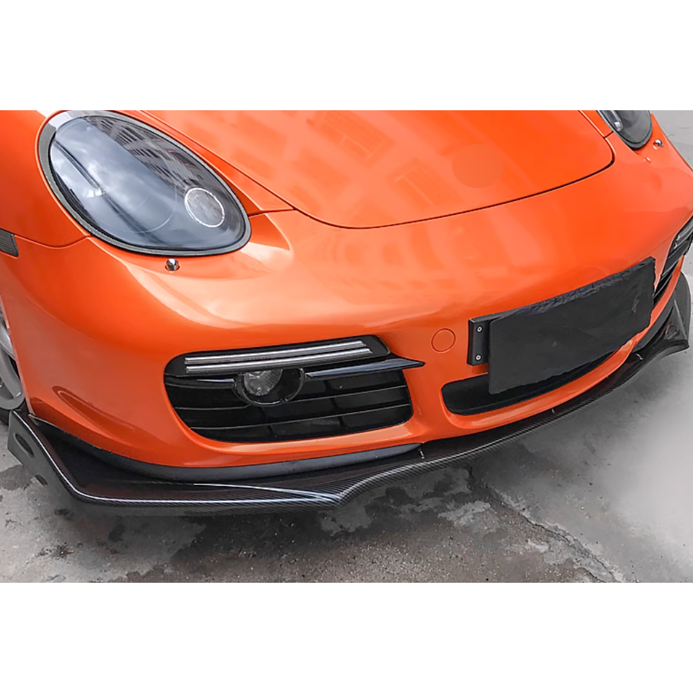 🔝SPLITTER ANTERIORE ADATTO PER PORSCHE 911 718 15-19 CARBON NERO🔝
