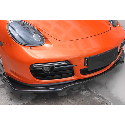🔝SPLITTER ANTERIORE ADATTO PER PORSCHE 911 718 15-19 CARBON NERO🔝