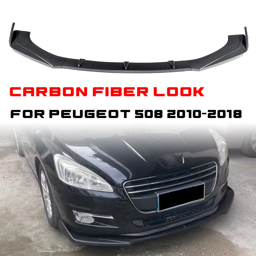 💎FRONT SPLITTER SUITABLE FOR PEUGEOT 508 10-18 CARBON BLACK💎