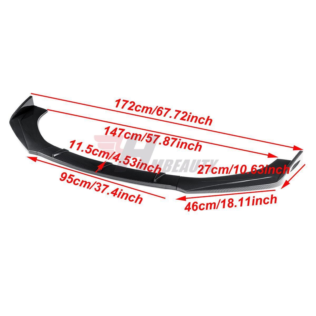 😍SPLITTER ANTERIORE ADATTO PER PEUGEOT 408 T7 2010-13 CARBON NERO😍