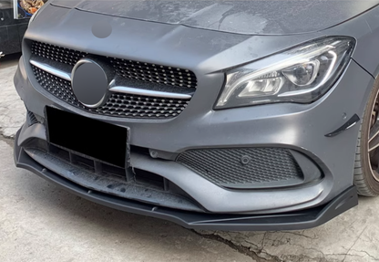 ⭐SPLITTER ANTERIORE ADATTO PER MERCEDES C117 2013-18 CARBON NERO⭐