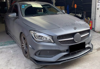 ⭐SPLITTER ANTERIORE ADATTO PER MERCEDES C117 2013-18 CARBON NERO⭐