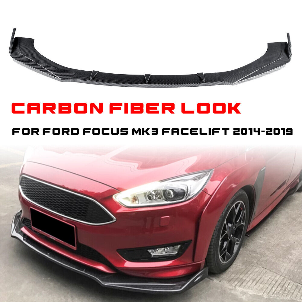 ✨SPLITTER ANTERIORE ADATTO PER ⭐FORD FOCUS Ⅲ 14+⭐CARBON NERO✨