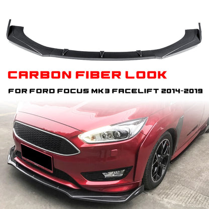 ✨SPLITTER ANTERIORE ADATTO PER ⭐FORD FOCUS Ⅲ 14+⭐CARBON NERO✨