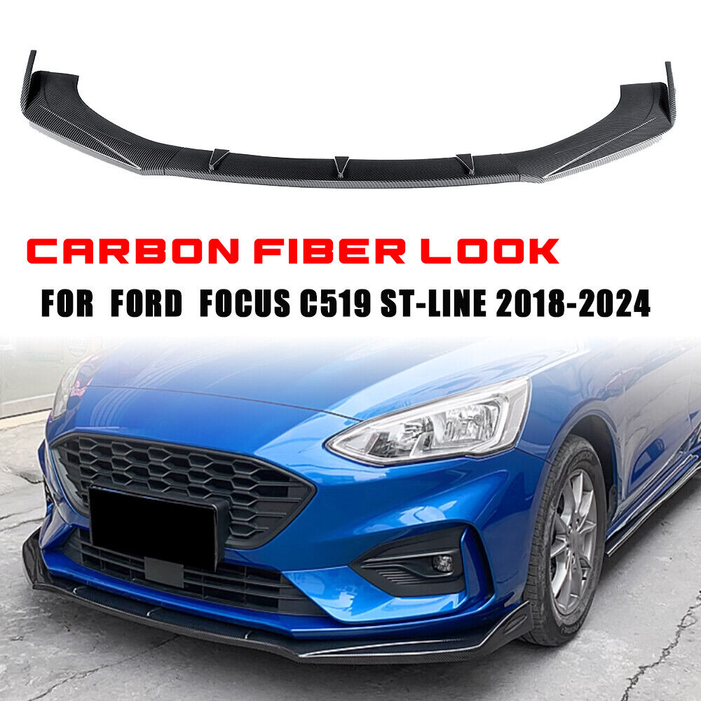 💎 SPLITTER ANTERIORE ADATTO PER ⭐FORD FOCUS IV💎 CARBON NERO✨