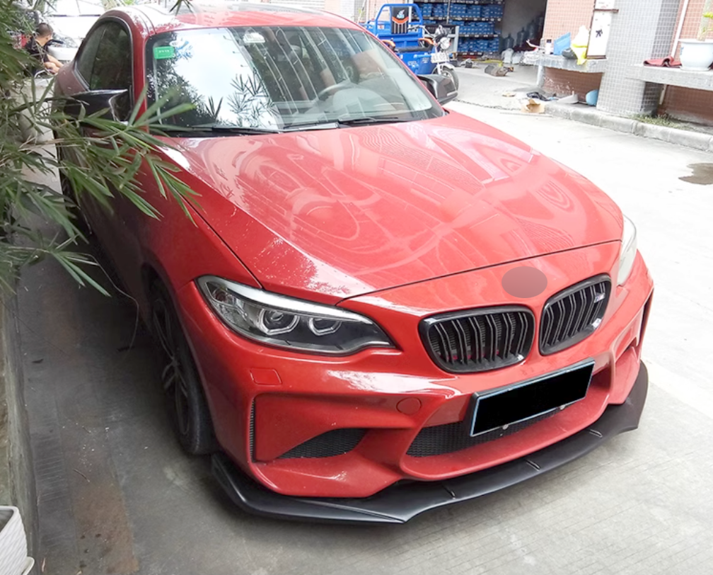🤩 SPLITTER ANTERIORE ADATTO PER ⭐BMW M2 F87 16-21💎 CARBON NERO🤩