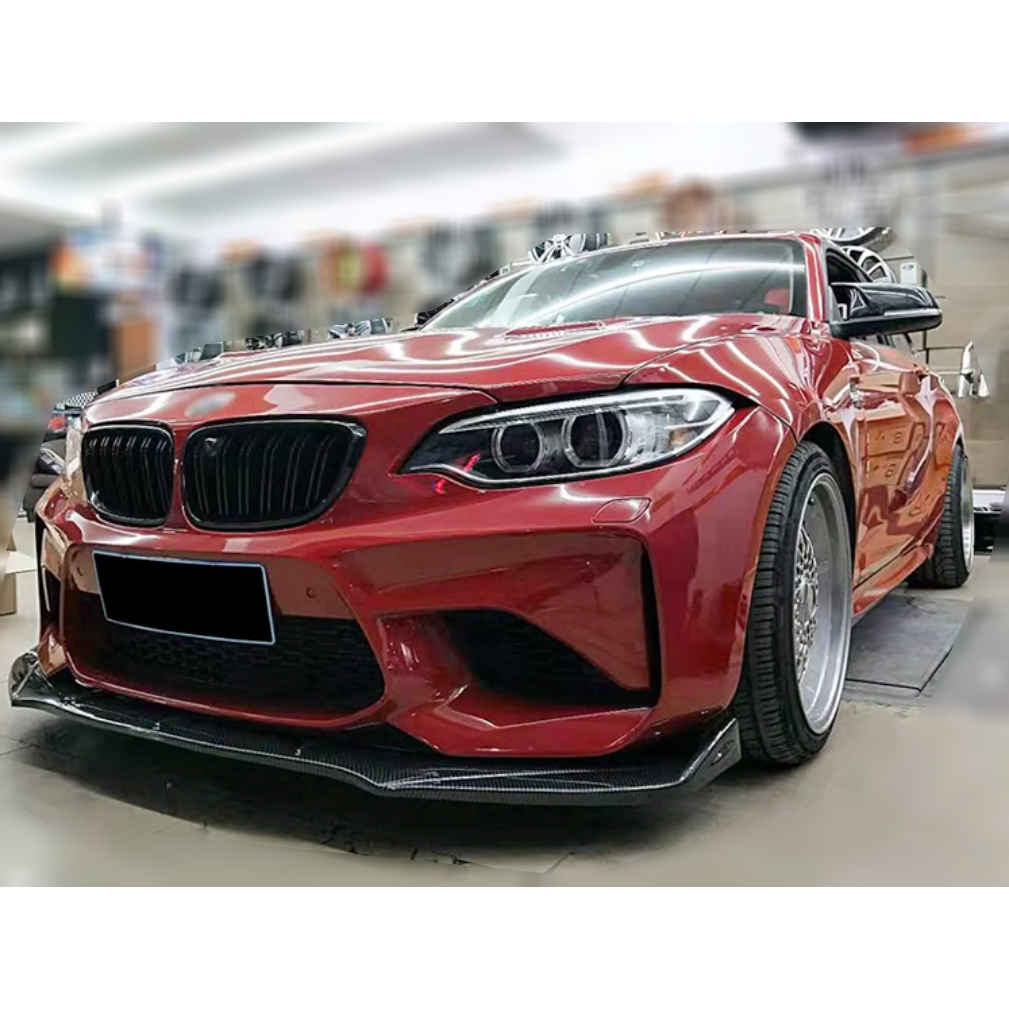 🤩 SPLITTER ANTERIORE ADATTO PER ⭐BMW M2 F87 16-21💎 CARBON NERO🤩