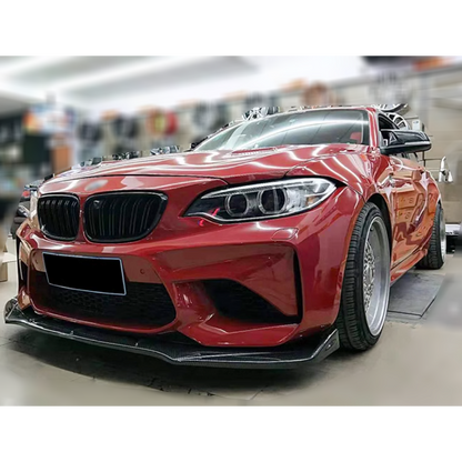 🤩 SPLITTER ANTERIORE ADATTO PER ⭐BMW M2 F87 16-21💎 CARBON NERO🤩