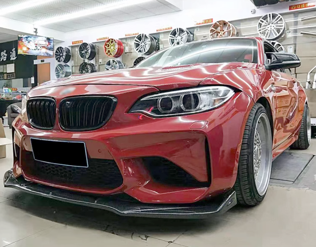 🤩 SPLITTER ANTERIORE ADATTO PER ⭐BMW M2 F87 16-21💎 CARBON NERO🤩