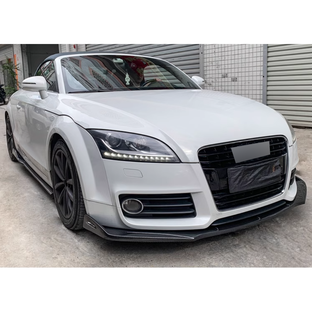 🤩 SPLITTER ANTERIORE ADATTO PER ✨AUDI TT Ⅱ 8J 06-14✨CARBON NERO🤩