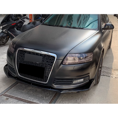 ✨ FRONT SPLITTER SUITABLE FOR ✔️AUDI A6 C6 04-11✔️CARBON BLACK✨