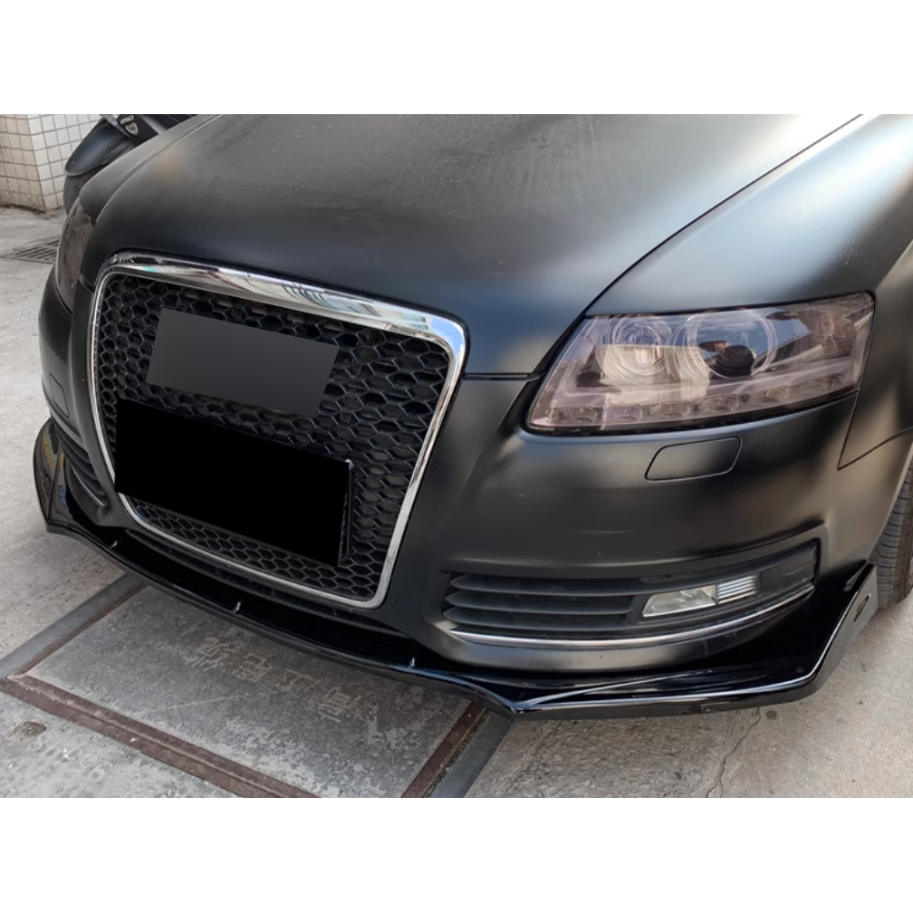 ✨ FRONT SPLITTER SUITABLE FOR ✔️AUDI A6 C6 04-11✔️CARBON BLACK✨