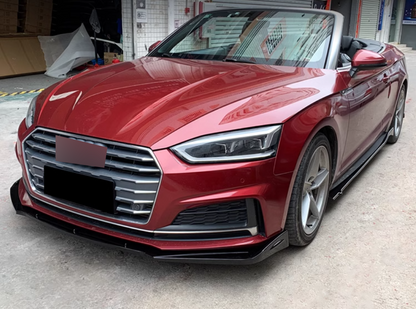 ✔️SPLITTER ANTERIORE ADATTO PER ⭐AUDI A5 F5 17-24⭐CARBON NERO✔️