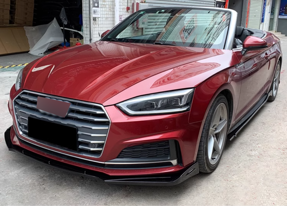 ✔️SPLITTER ANTERIORE ADATTO PER ⭐AUDI A5 F5 17-24⭐CARBON NERO✔️