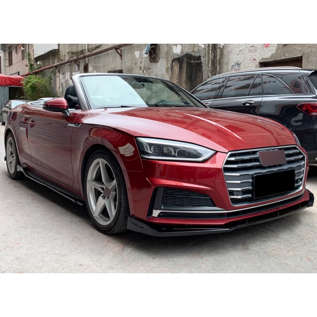 ✔️SPLITTER ANTERIORE ADATTO PER ⭐AUDI A5 F5 17-24⭐CARBON NERO✔️