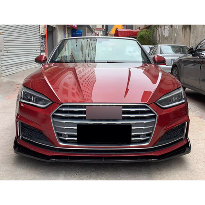 ✔️SPLITTER ANTERIORE ADATTO PER ⭐AUDI A5 F5 17-24⭐CARBON NERO✔️
