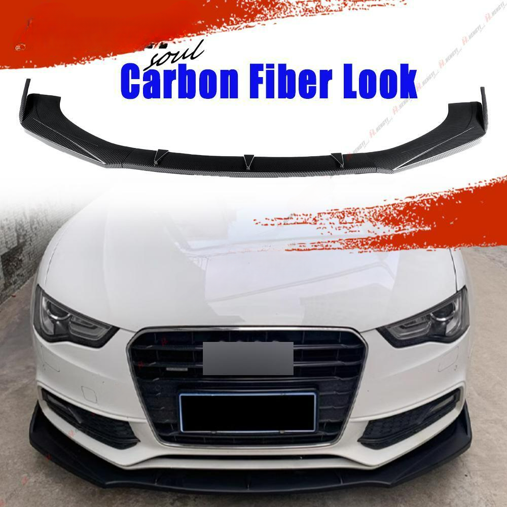 ⚡SPLITTER ANTERIORE ADATTO PER ⭐AUDI A5 8T 11-16⭐CARBON NERO⚡