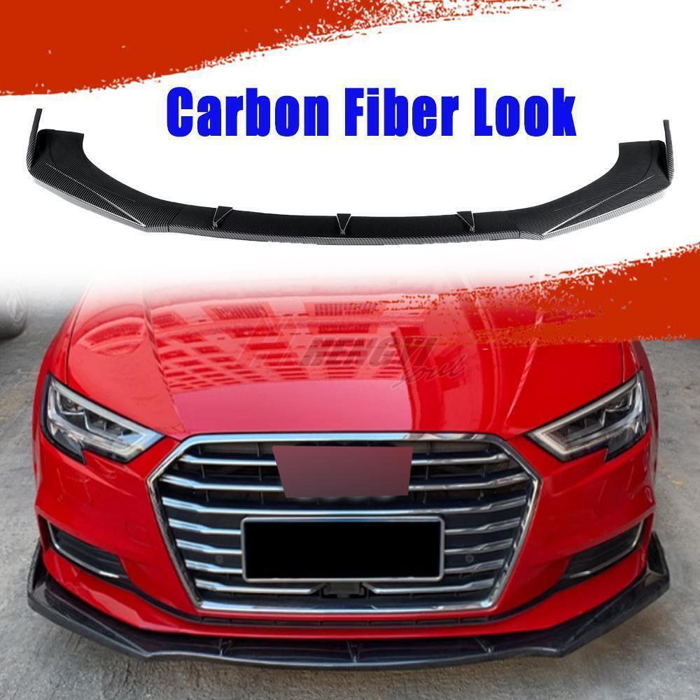 🔆FRONT SPLITTER SUITABLE FOR ⭐AUDI A3 8V 13-20⭐CARBON BLACK🔆