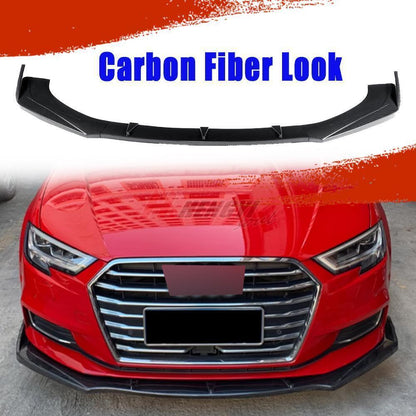 🔆FRONT SPLITTER SUITABLE FOR ⭐AUDI A3 8V 13-20⭐CARBON BLACK🔆