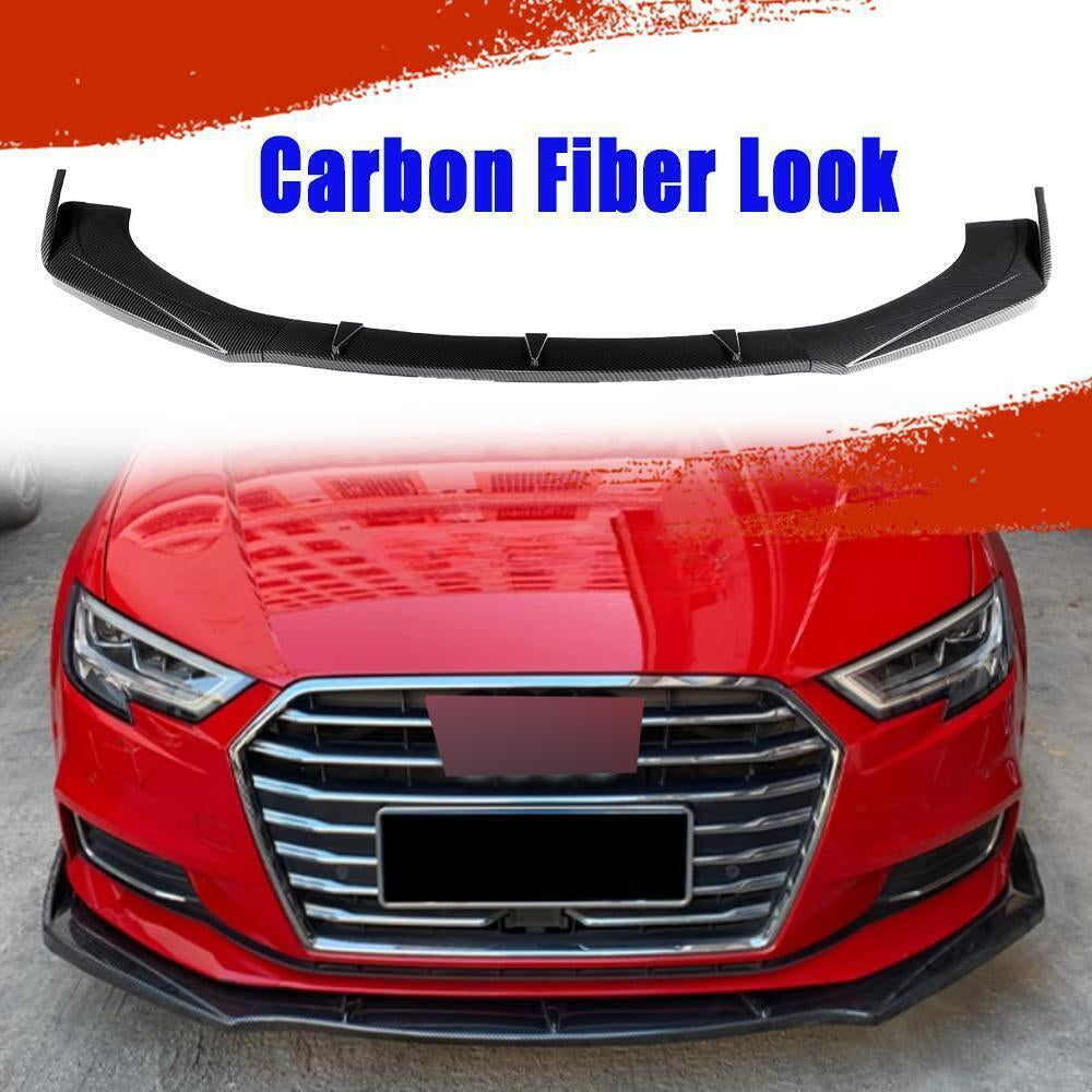 🔆FRONT SPLITTER SUITABLE FOR ⭐AUDI A3 8V 13-20⭐CARBON BLACK🔆