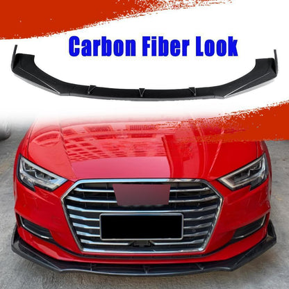 🔆FRONT SPLITTER SUITABLE FOR ⭐AUDI A3 8V 13-20⭐CARBON BLACK🔆