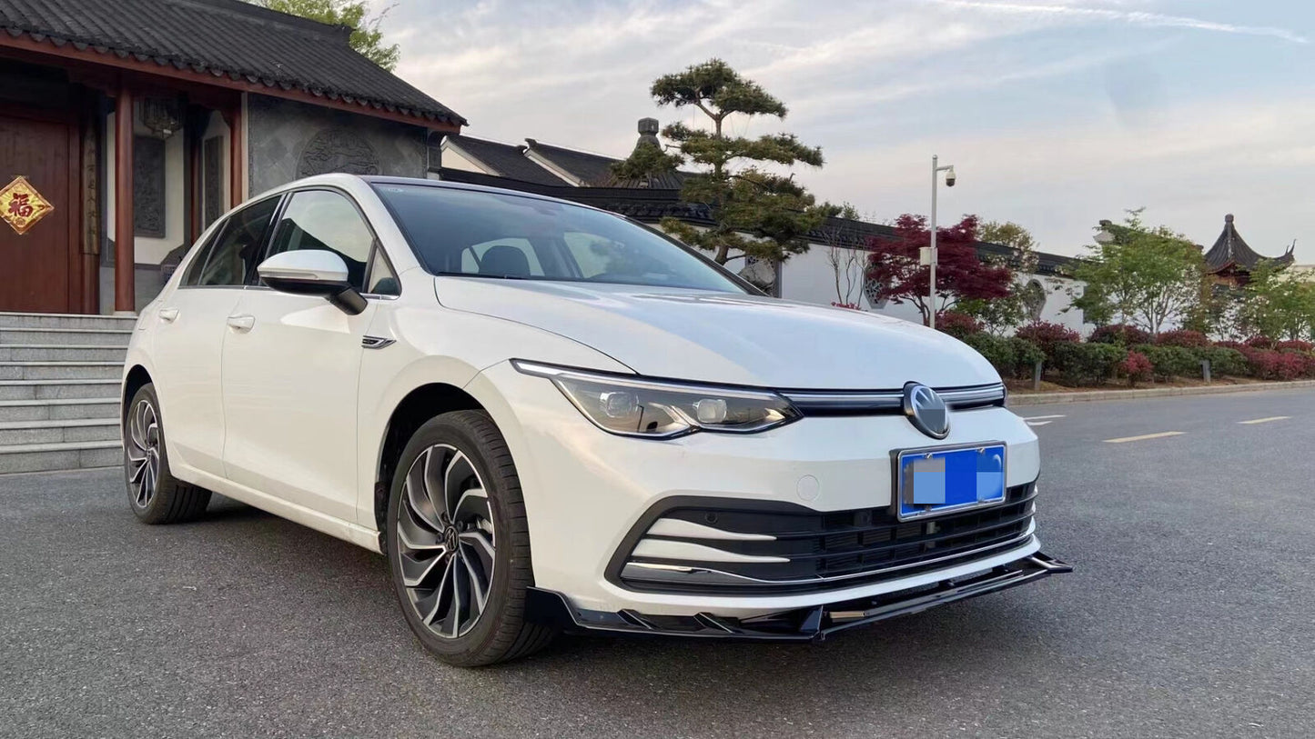 ⭐SPLITTER ANTERIORE VW GOLF Ⅷ GTI GTD TDI TSI 2020+CARBON NERO⭐