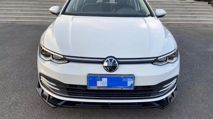 ⭐SPLITTER ANTERIORE VW GOLF Ⅷ GTI GTD TDI TSI 2020+CARBON NERO⭐