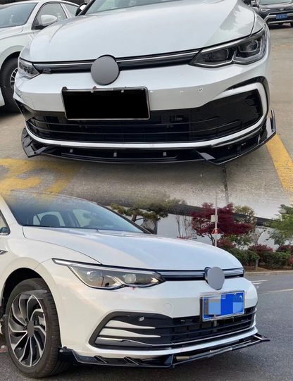 ⭐SPLITTER ANTERIORE VW GOLF Ⅷ GTI GTD TDI TSI 2020+CARBON NERO⭐