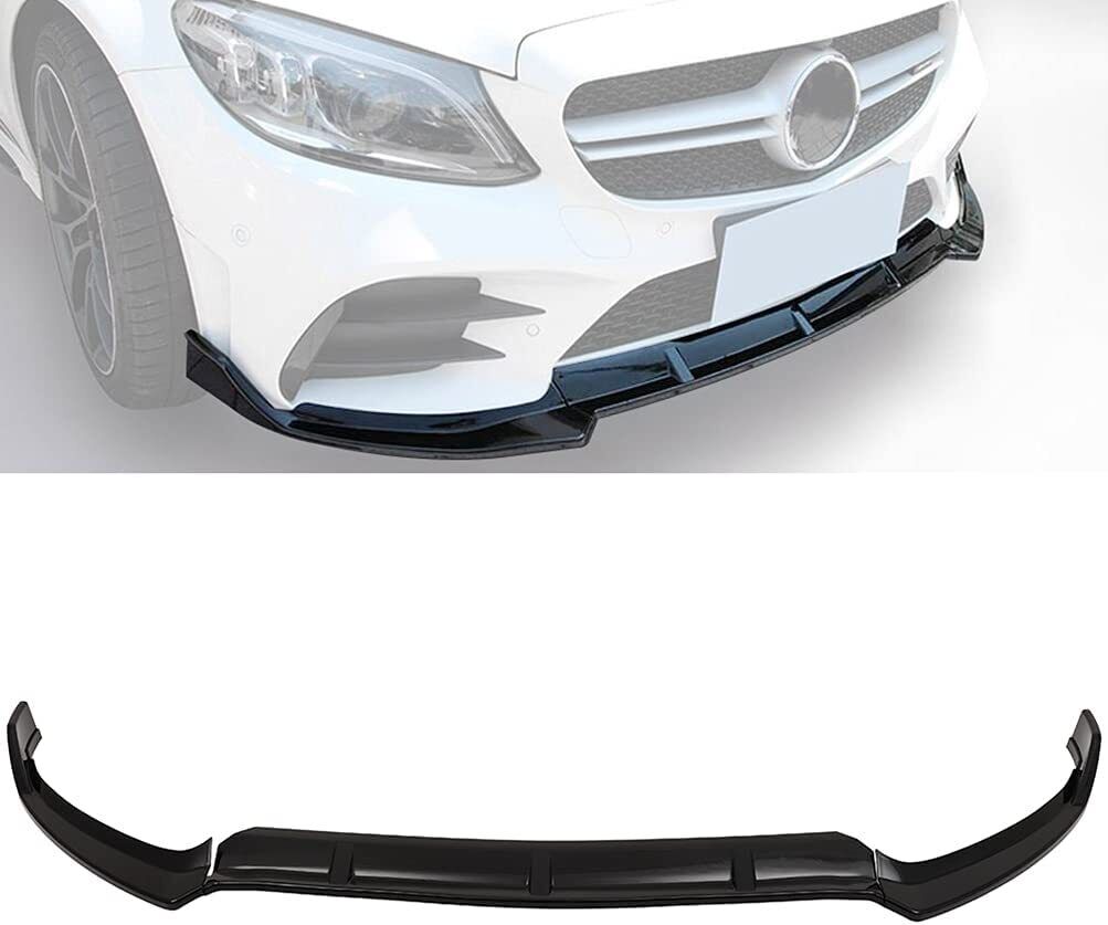 🌞SPLITTER ANTERIORE ADATTO PER MERCEDES C CLASSE W205 NERO LUCIDO🌞
