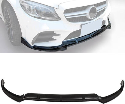 🌞SPLITTER ANTERIORE ADATTO PER MERCEDES C CLASSE W205 NERO LUCIDO🌞