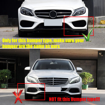 🌞SPLITTER ANTERIORE ADATTO PER MERCEDES C CLASSE W205 NERO LUCIDO🌞