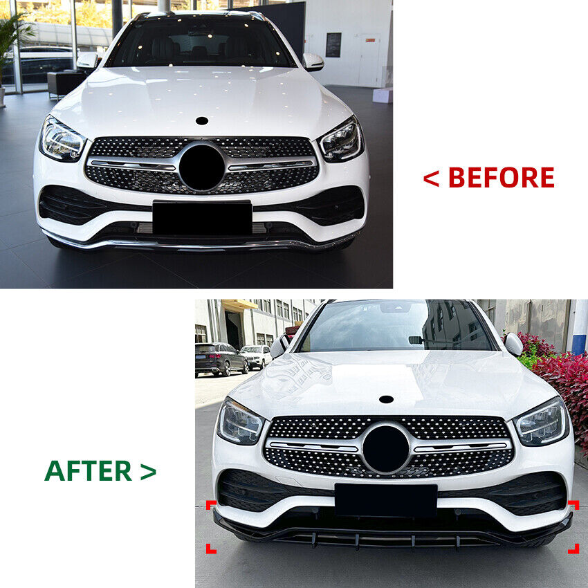 🔥SPLITTER SUITABLE FOR MERCEDES GLC CLASS C253 X253 GLOSSY BLACK🔥