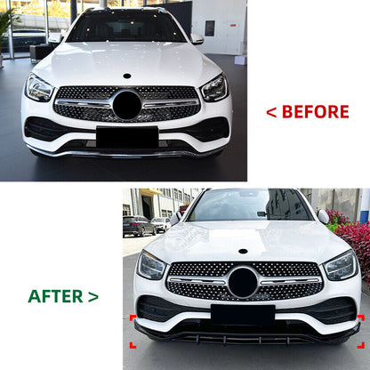 🔥SPLITTER SUITABLE FOR MERCEDES GLC CLASS C253 X253 GLOSSY BLACK🔥