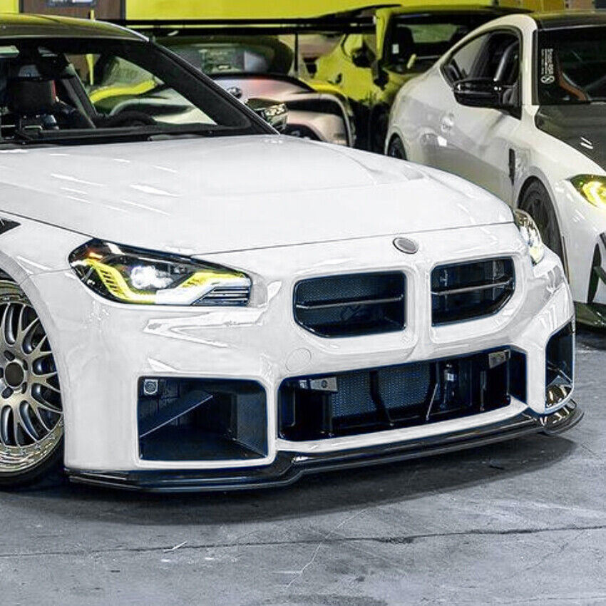 🔥SPLITTER + AERO FLAPS REAR SUITABLE FOR BMW M2 G87 22+ GLOSS BLACK🔥